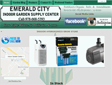 Tablet Screenshot of emeraldcitygrowstore.com